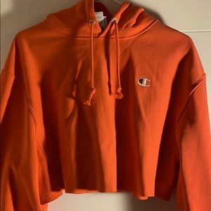 cropped champion hoodie